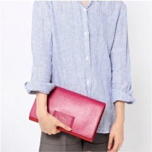 Furla Vibrant Pink Leathrr bag with Strap